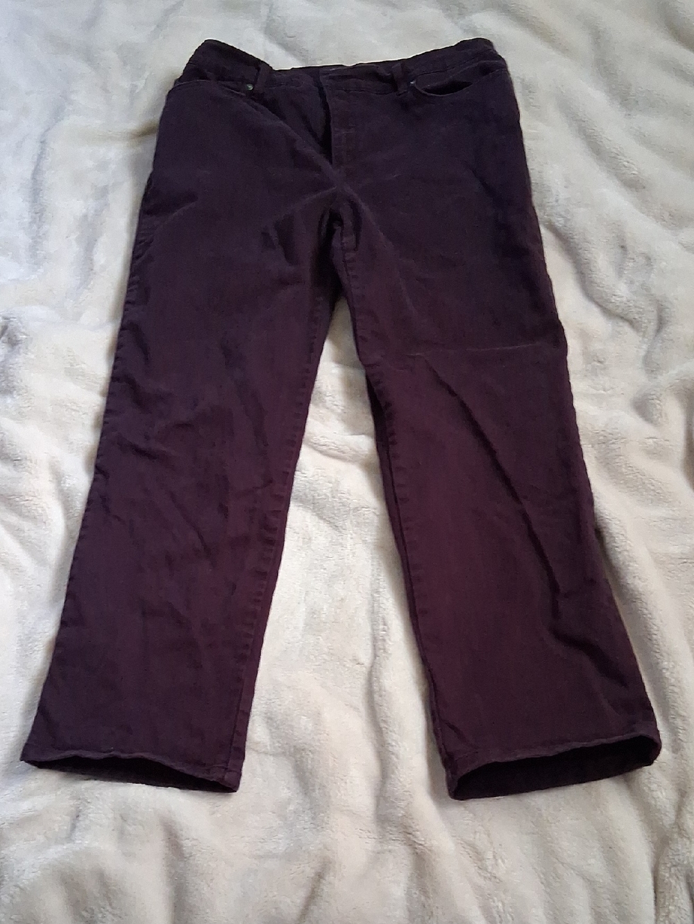 Gloria Vanderbilt Corduroy Pants in Plum